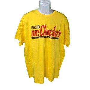 HERSHEY’S MR CHACKO’S YELLOW SHIRT GILDAN MENS XL